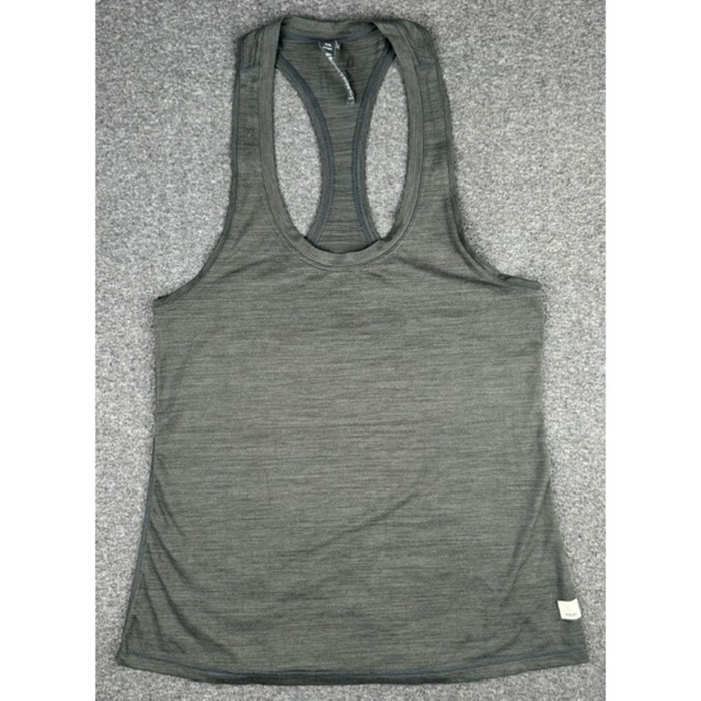 Vuori Cove Club Heathered Gray Racerback Tank Top Small VW108 Activewear